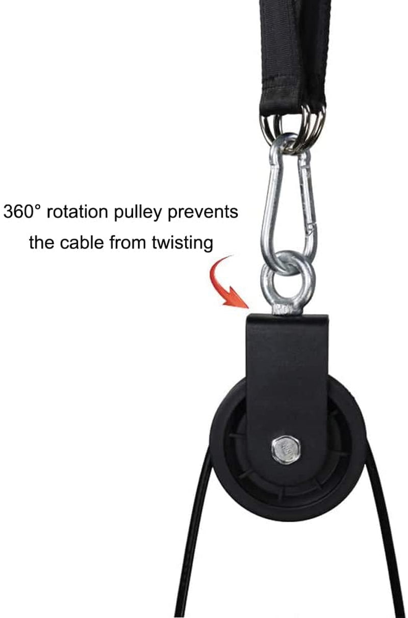 LAT Pull down and Lift Weight Pulley System Cable Machine Pulley Attachment for Triceps Pull Down, Biceps Curl, Back, Forearm, Shoulder Home Gym Equipment