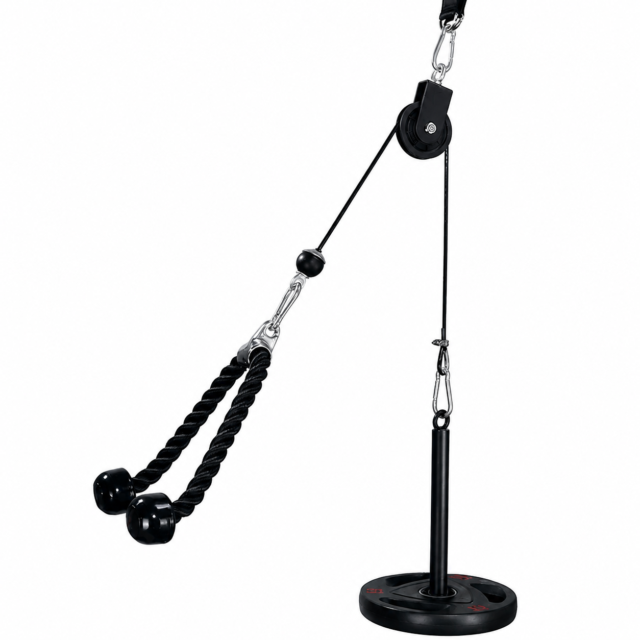 LAT Pull down and Lift Weight Pulley System Cable Machine Pulley Attachment for Triceps Pull Down, Biceps Curl, Back, Forearm, Shoulder Home Gym Equipment